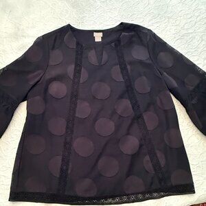 Chico Black Blouse, Sz 2